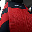 Повний комплект Чохли на сидіння авто універсальні червоного кольору матеріал поліестер, фото 4