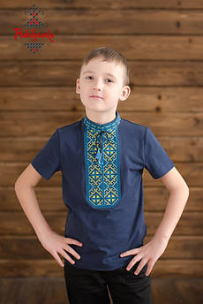 Вишиванка для хлопця Традиційна жовто-блакитна 104