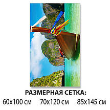 Вінілова наклейка на стіл Човен Тайланд гори, море, зелений 60 х 100 см, фото 3