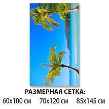 Вінілова наклейка на стіл Пальма Кариби блакит самоклеюча плівка декоративна море, блакитний 60 х 100 см, фото 2