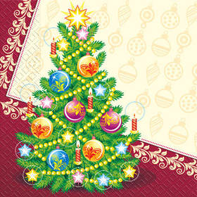 Серветка паперова новорічна