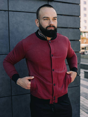 Купить Бомбер мужской тканевый на пуговицах плотный, цена 830 грн ...