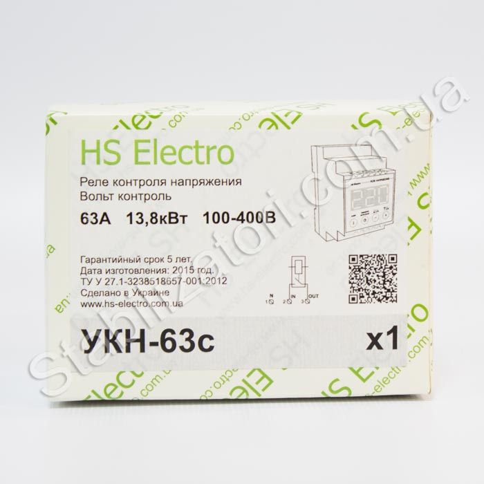 HS-Electro УКН-63с — реле контролю напруги