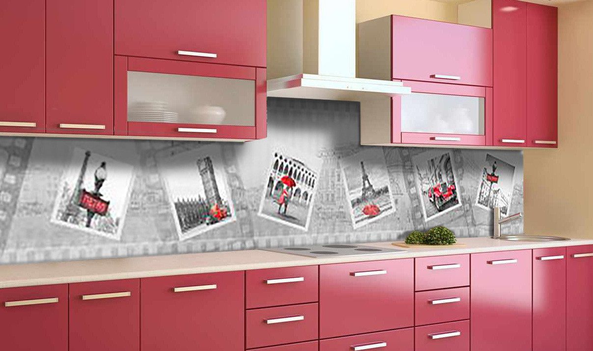 Вініловий кухонний фартух Фотографія Лондон плівка ПВХ скіналі 3Д фотосамоклейна плівка 600*2000 мм