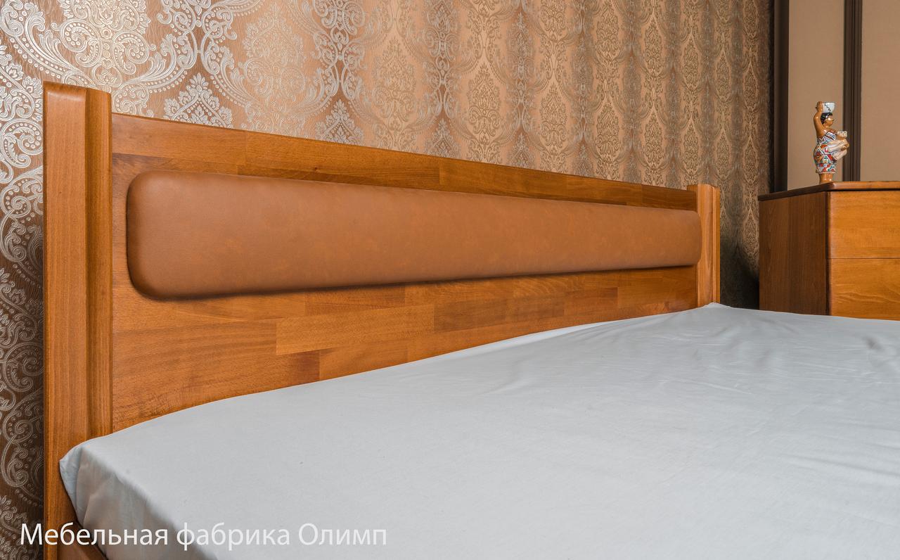 Деревянная кровать с мягкой спинкой и ящиками Марго Олимп - фото 4 - id-p1254890971