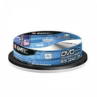 Emtec DVD+R 8,5 GB 8x, Double layer, Cake box/10 двошарові Диски