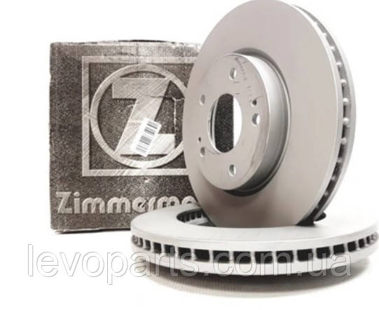 Гальмівний диск передній Mitsubishi Lancer X (Міцубісі Лансер 10) 1.5, 1.6, 1.8, 2.0 ZIMMERMANN 380.2170.20, фото 1