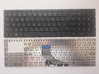Клавіатура для ноутбуків HP Pavilion SleekBook 15-DA; 250 G7, чорна без рамки RU/US
