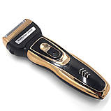 Машинка для стрижки волосся бездротова акумуляторна Тример для носа і брів 3в1 Geemy GM-595, фото 4