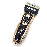 Машинка для стрижки волосся бездротова акумуляторна Тример для носа і брів 3в1 Geemy GM-595, фото 8