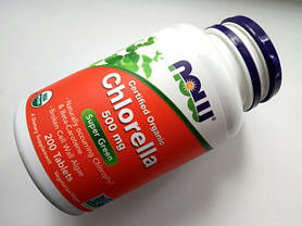 Хлорела NOW Chlorella 500 mg 200 таб, фото 3