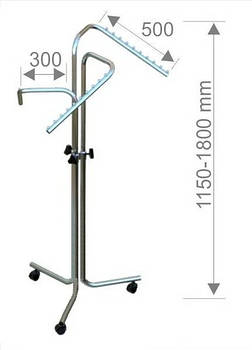 Стійка для одягу 3-х ріжкова ламана скошена з регулюванням висоти