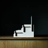 Стійка для товару з фанери. Торговий стелаж-горка для вітрини. Торгова полиця для ярмарки на 2 яруси, 35 см., фото 8