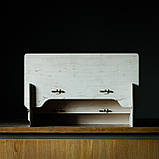 Стійка для товару з фанери. Торговий стелаж-горка для вітрини. Торгова полиця для ярмарки на 2 яруси, 35 см., фото 9