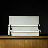 Стійка для товару з фанери. Торговий стелаж-горка для вітрини. Торгова полиця для ярмарки на 2 яруси, 35 см., фото 7