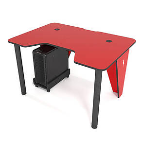 Геймерський стіл ZEUS IVAR-1200 Red ,колір червоний +чорний, фото 3
