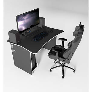 Геймерський стіл ZEUS ALT-1 ,колір чорний+білий, фото 2