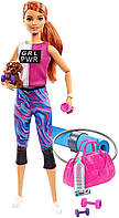 Кукла Barbie Fitness Doll, Red-Haired, with Puppy and 9 Accessories Барби Фитнес (GJG57)