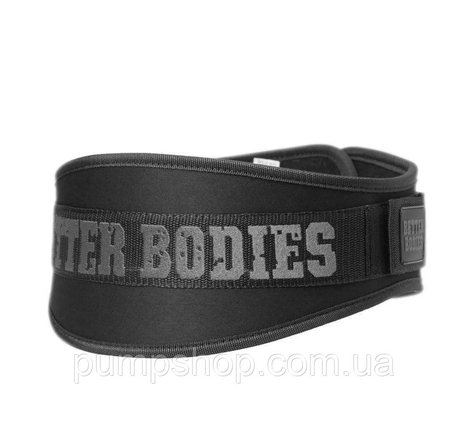 Пояс неопреновий атлетичний Better Bodies Basic Gym Belt чорний XL