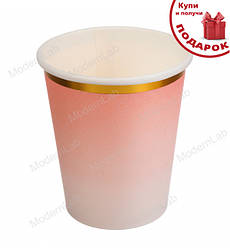 Одноразові стакани "Plain", 10 шт., 200 мл., колір - червоний