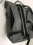 Шкільний рюкзак-сумка з USB-зарядкою DXYIZU (сірий), фото 5