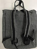 Шкільний рюкзак-сумка з USB-зарядкою DXYIZU (сірий), фото 6