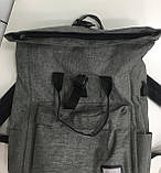 Шкільний рюкзак-сумка з USB-зарядкою DXYIZU (сірий), фото 7