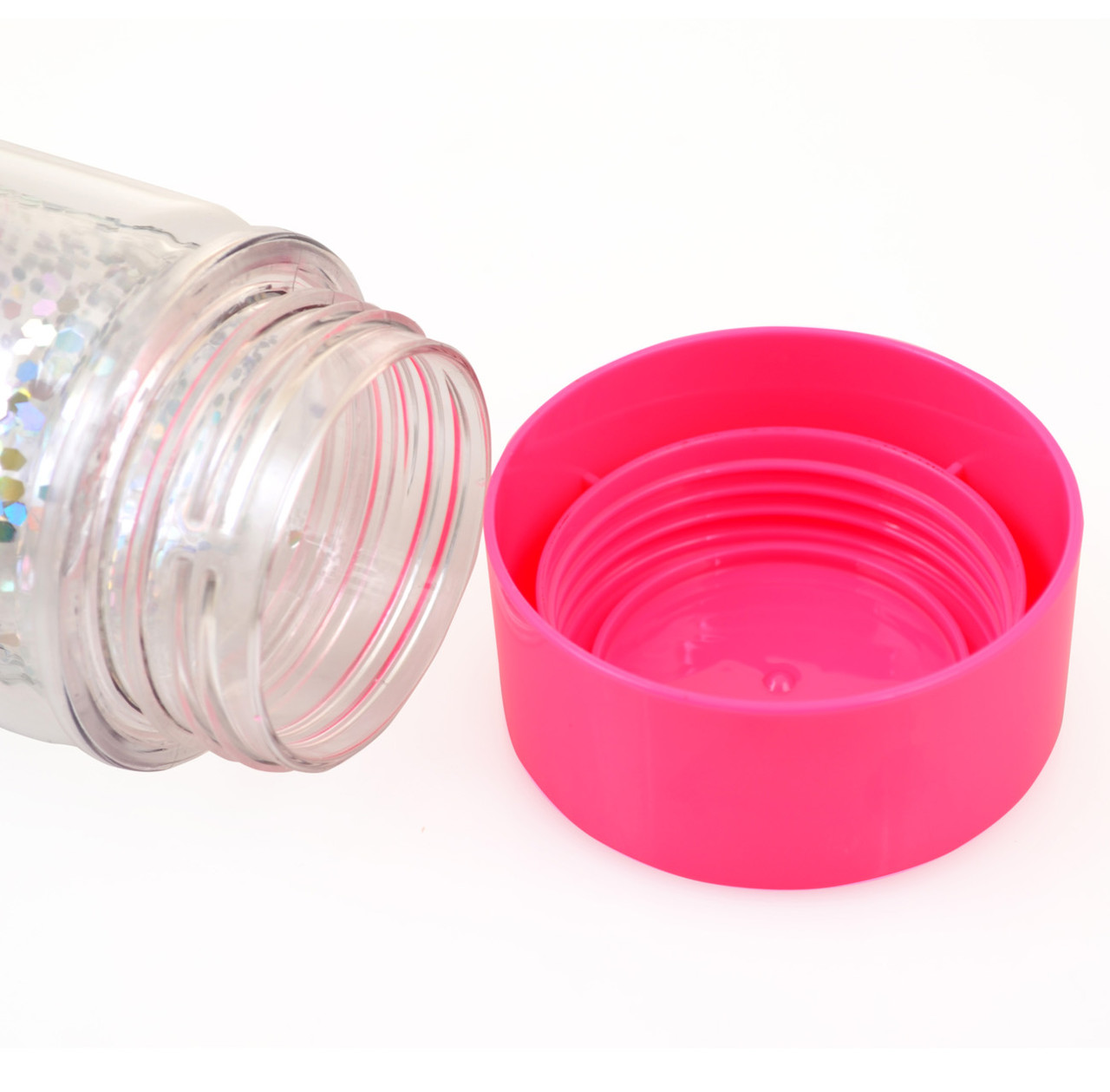 Бутылка для воды YES с блестками "Sparkle", 570мл, крышка розового цвета - фото 3 - id-p1255151393