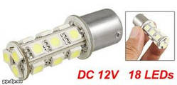 LED біла лампочка стоп поворот P21W АВТО 18