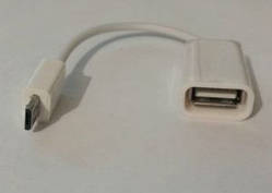 Micro USB мікро - перехідник USB OTG HOST білий