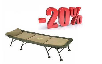 Ліжко розкладушка Mivardi коропова рибальське Professional FLAT8 навантаження 140кг