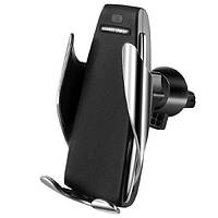 Держатель HOLDER S5 Wireless charger +SENSOR, Подставка для телефона в авто, Держатель с беспроводной! Мега