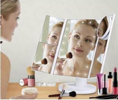 Косметическое тройное зеркало с сенсорным экраном и увеличителем,LED зеркало Magic Makeup Mirror! Мега цена - фото 2 - id-p1255173008