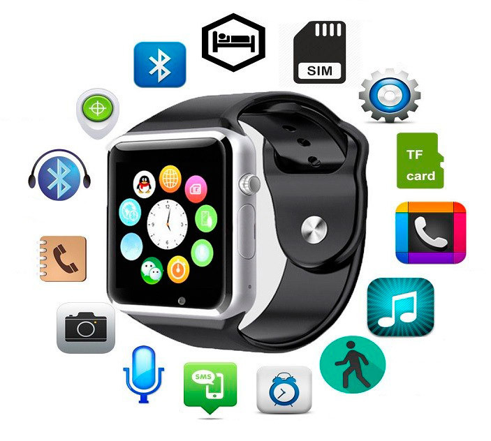 Смарт годинник Smart Watch A1, розумні годинник, смарт годинник, годинникофон! Мега ціна - фото 2 - id-p1255174126