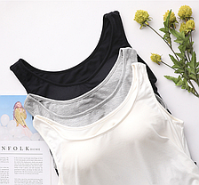 Туніка з бюстгальтером для вагітних тканин Modal молочний колір, фото 2