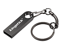 USB Флешка для компьютера 64ГБ Kingstick 64gb металлическая флешка с брелком Черный