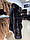 Жіноча норкова шуба напівшубок S XS канадська нірка темно-коричневого практично чорного кольору, фото 5