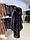 Жіноча норкова шуба напівшубок S XS канадська нірка темно-коричневого практично чорного кольору, фото 7