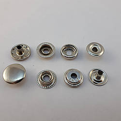 Кнопка №61 15мм Нікель Нержавійка (50шт.)