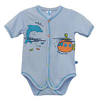 Боді-футболка для хлопчика (171402), Minikin (Міні) 74 р. Бірюзовий/Блакитний