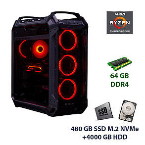 Ryzen Threadripper 3970X|32 ядра|3.7 ГГц|оперативна пам'ять 64 Гб|HDD 4000 Гб|SSD 480 Гб|GeForce RTX 2080 Ti 11 Гб|, фото 2