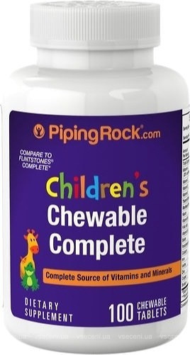Вітаміни для дітей Piping Rock children's Complete Daily зі смаком ягід 100 таблеток