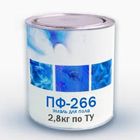 Эмаль-краска ПФ-266 для деревянных полов, по ТУ (2,8кг)