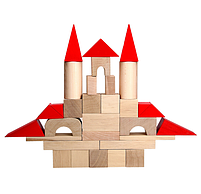 Конструктор дерев'яний Будівельник Юніор Komarovtoys 19х19х13,5 см, фото 2