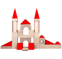 Конструктор дерев'яний Будівельник Юніор Komarovtoys 19х19х13,5 см, фото 3