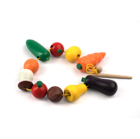 Фрукти-овочі дерев'яна шнурівка Komarovtoys К141, фото 2