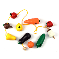 Фрукти-овочі дерев'яна шнурівка Komarovtoys К141, фото 3