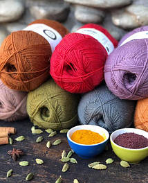 Однотонна носкова пряжа WYS, 4ply 75% вовна 25% поліамід,400 м/100г.