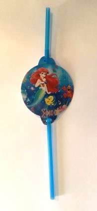 Трубочка для напоїв із гофрою Аріель Русалочка Disney, фото 1