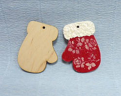 Підвіска, ялинкова прикраса Рукавичка 7см (арт250,1)